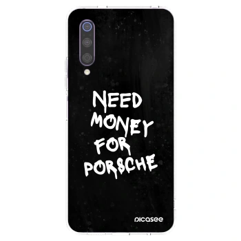 Picasee silikonowe przeźroczyste etui na Xiaomi Mi 9 - Black Dollar