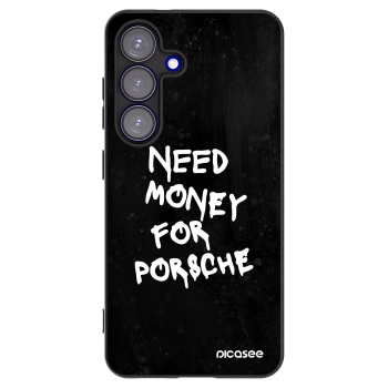 Picasee silikonowe czarne etui na Samsung Galaxy S25 5G - Black Dollar
