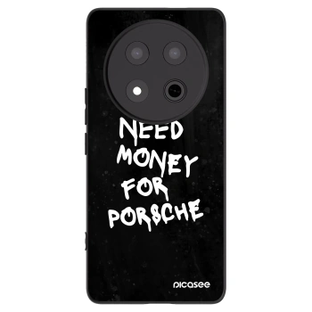 Picasee silikonowe czarne etui na Honor Magic7 Lite 5G - Black Dollar