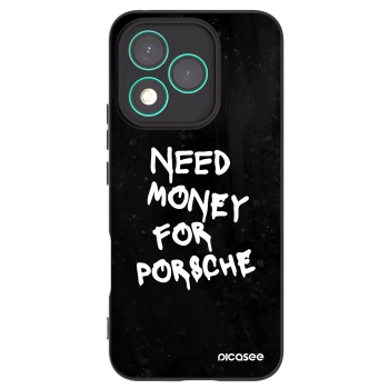 Picasee silikonowe czarne etui na Honor 400 Lite 5G - Black Dollar