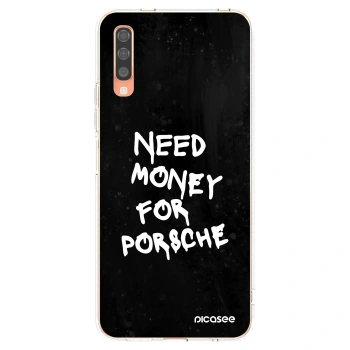 Picasee silikonowe przeźroczyste etui na Samsung Galaxy A70 A705F - Black Dollar