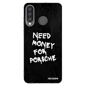 Picasee silikonowe przeźroczyste etui na Huawei P30 Lite - Black Dollar