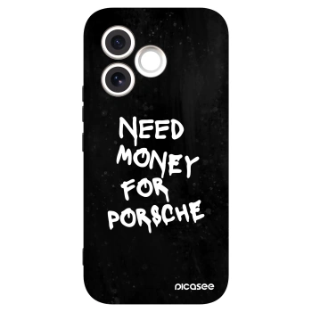 Picasee silikonowe czarne etui na Honor 600 Lite - Black Dollar