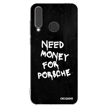 Picasee silikonowe przeźroczyste etui na Honor 20 Lite - Black Dollar