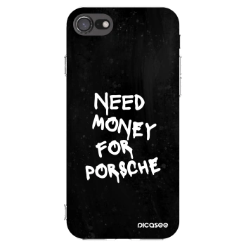 Picasee silikonowe przeźroczyste etui na Apple iPhone 8 - Black Dollar