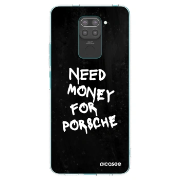 Picasee silikonowe czarne etui na Xiaomi Redmi Note 9 - Black Dollar