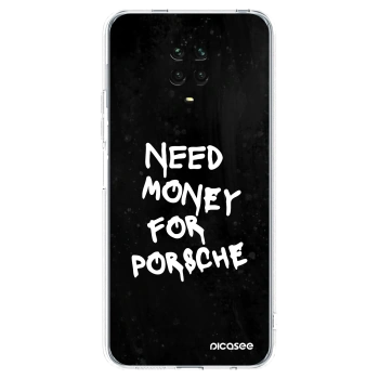 Picasee silikonowe przeźroczyste etui na Xiaomi Redmi Note 9S - Black Dollar
