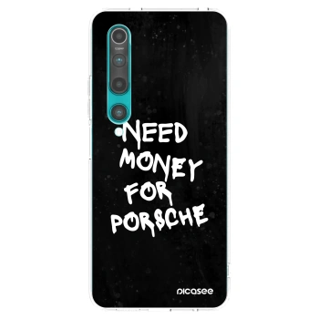 Picasee silikonowe przeźroczyste etui na Xiaomi Mi 10 - Black Dollar