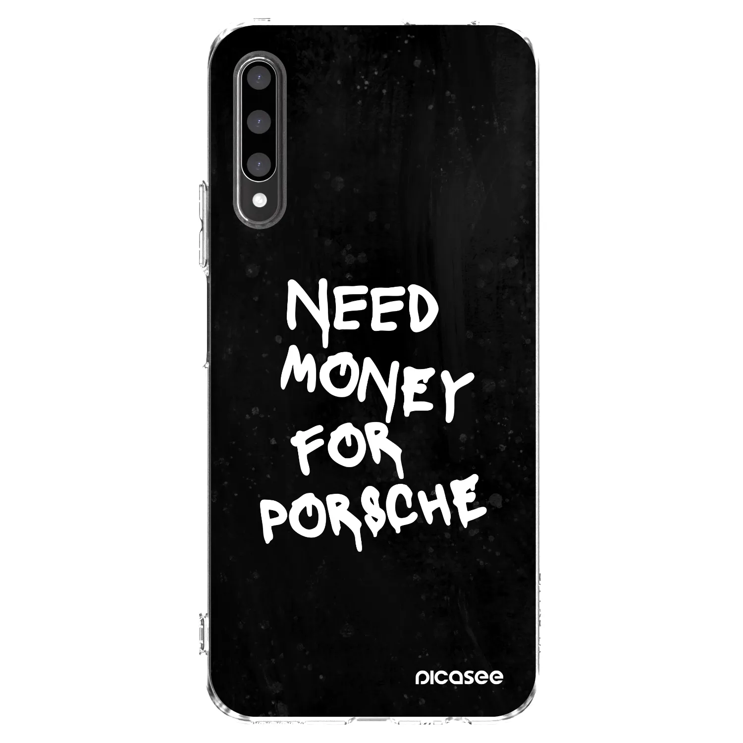 Picasee silikonowe przeźroczyste etui na Honor 9X Pro - Black Dollar