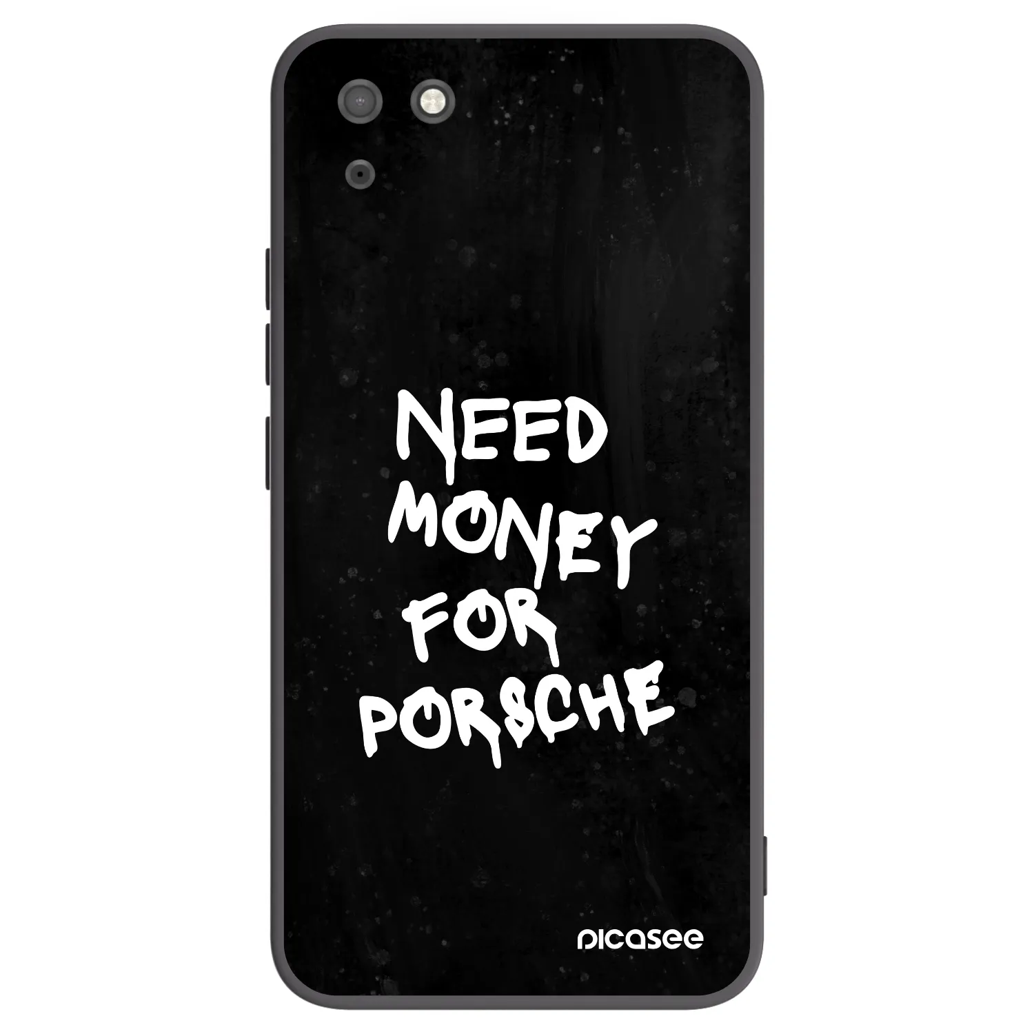 Picasee silikonowe czarne etui na Huawei Y5P - Black Dollar