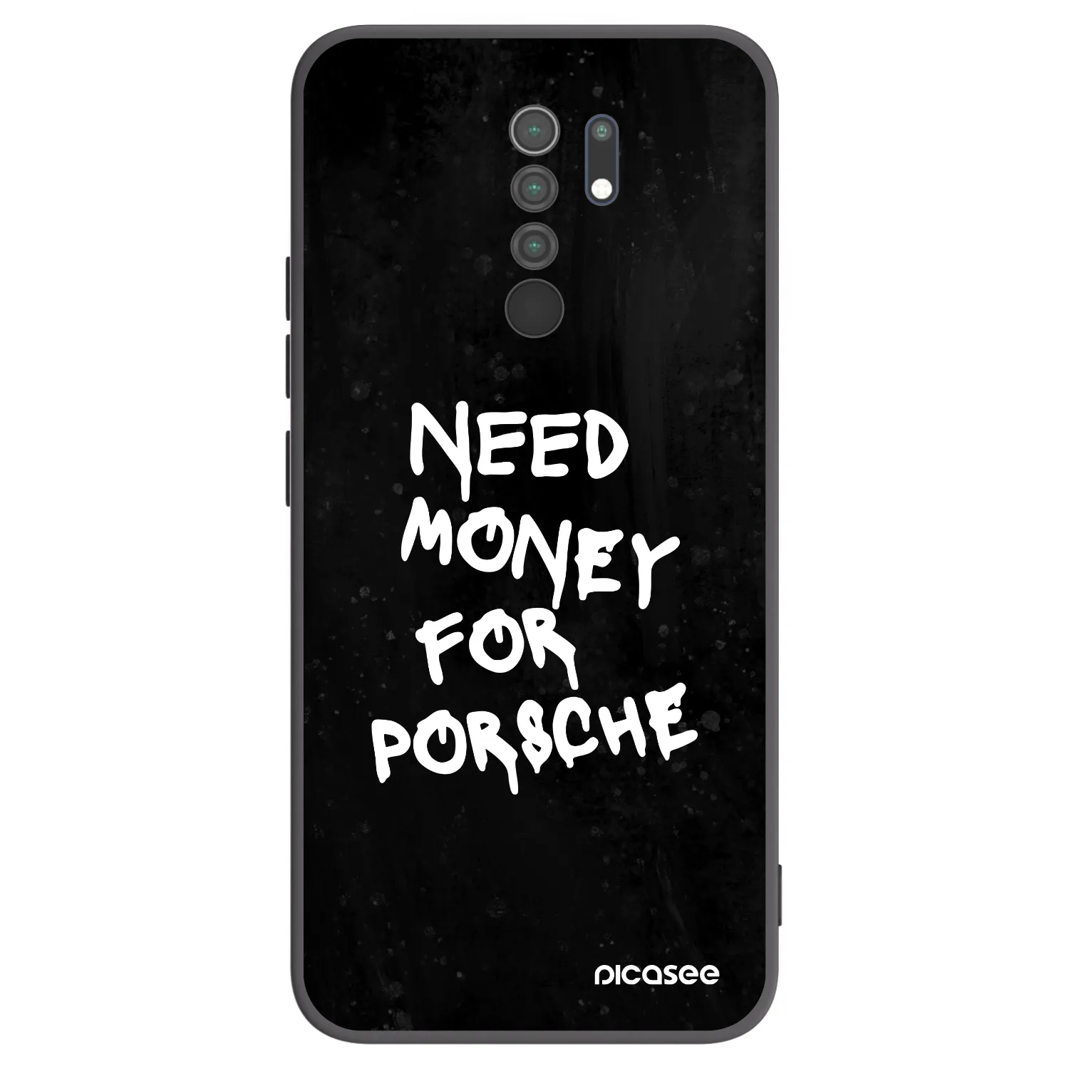 Picasee silikonowe czarne etui na Xiaomi Redmi 9 - Black Dollar