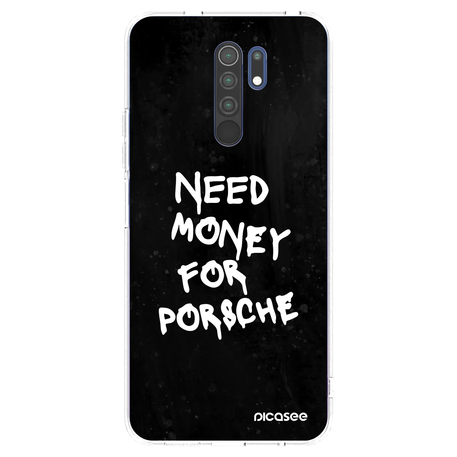 Picasee silikonowe przeźroczyste etui na Xiaomi Redmi 9 - Black Dollar