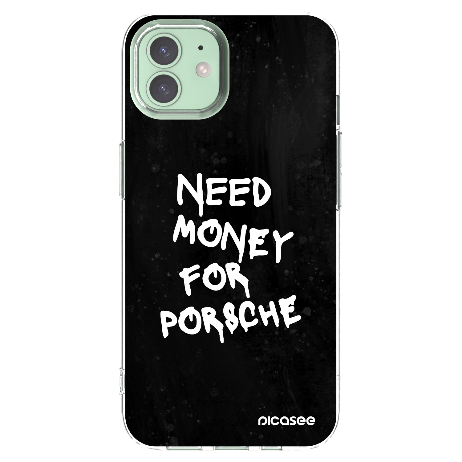 Picasee silikonowe przeźroczyste etui na Apple iPhone 12 Pro - Black Dollar
