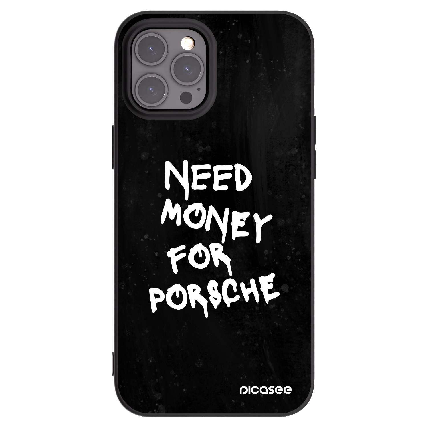 Picasee silikonowe czarne etui na Apple iPhone 12 Pro Max - Black Dollar