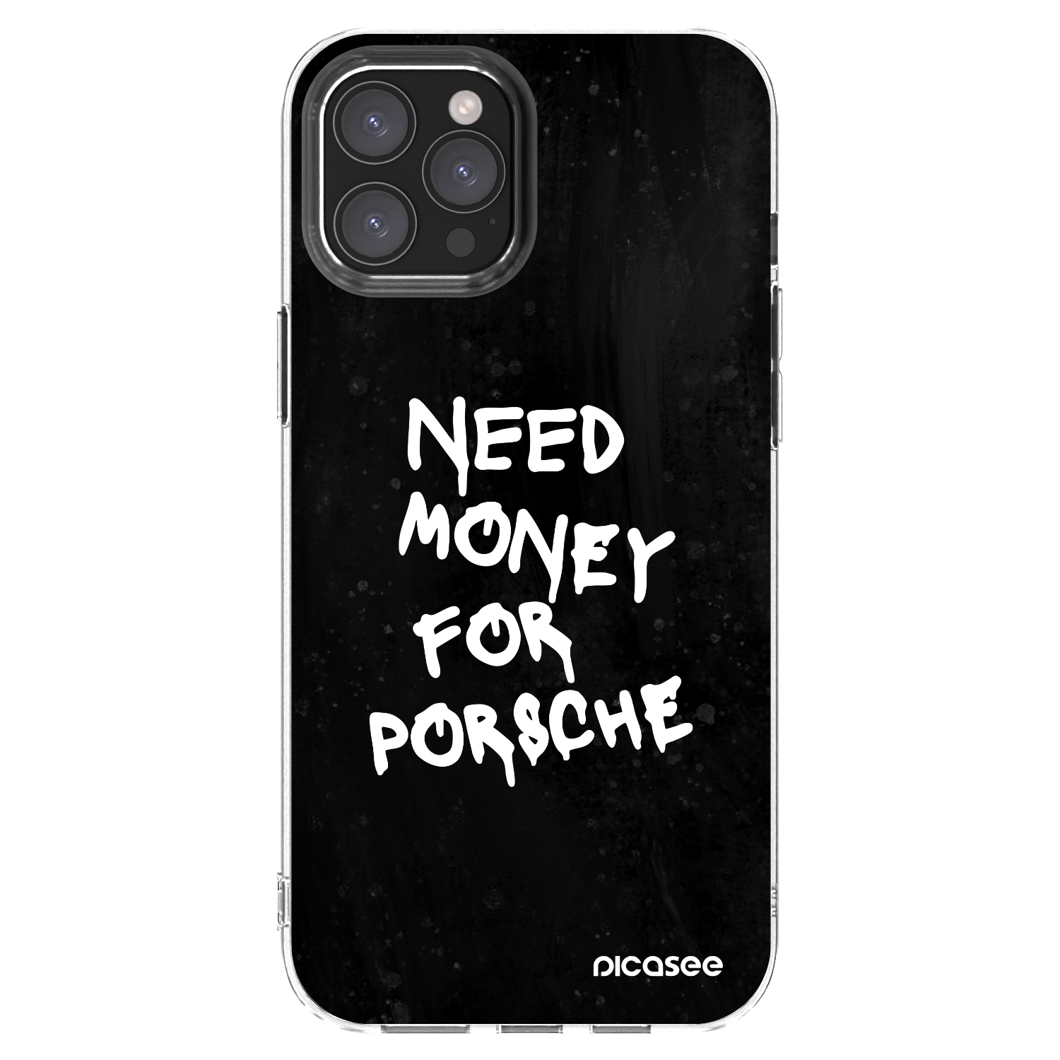 Picasee silikonowe przeźroczyste etui na Apple iPhone 12 Pro Max - Black Dollar