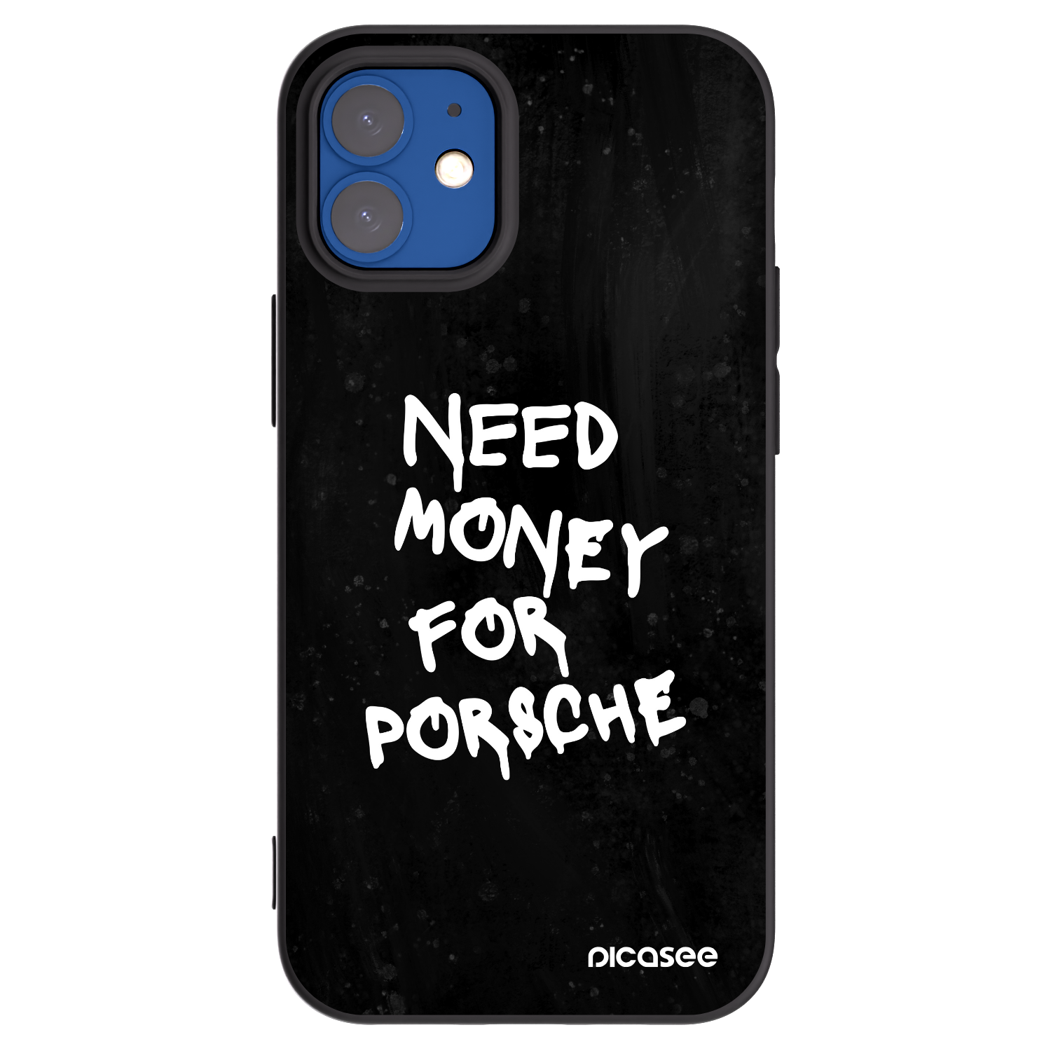 Picasee silikonowe czarne etui na Apple iPhone 12 mini - Black Dollar