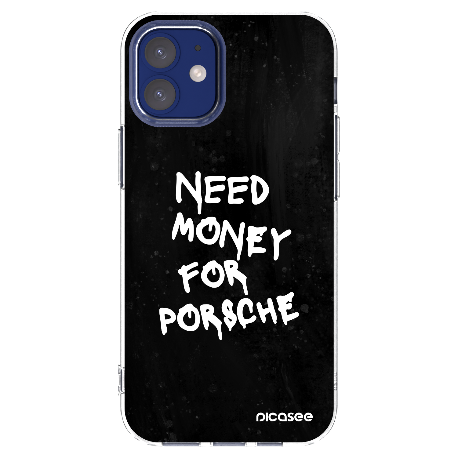 Picasee silikonowe przeźroczyste etui na Apple iPhone 12 mini - Black Dollar