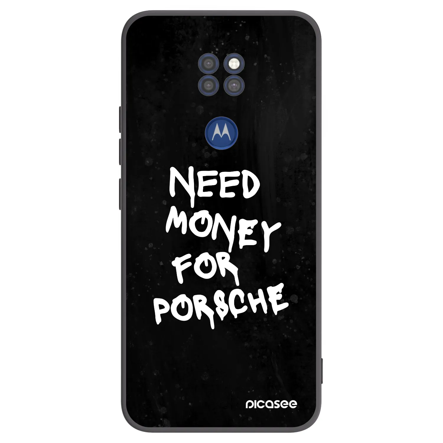 Picasee silikonowe czarne etui na Motorola Moto G9 Play - Black Dollar