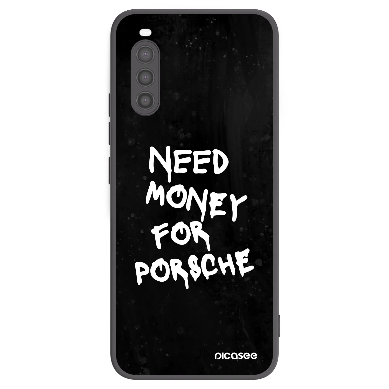 Picasee silikonowe czarne etui na Sony Xperia 10 II - Black Dollar