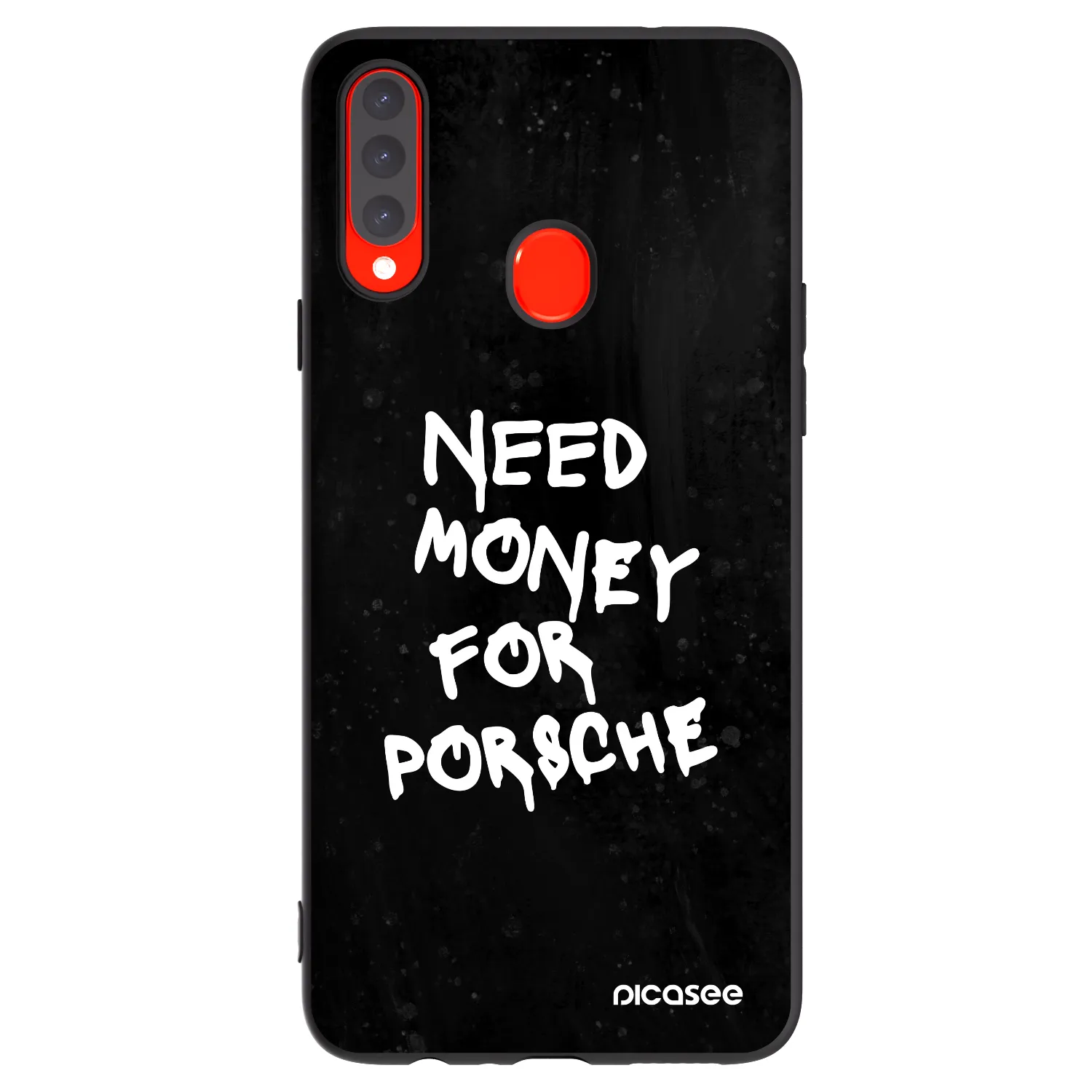 Picasee silikonowe czarne etui na Samsung Galaxy A20s - Black Dollar