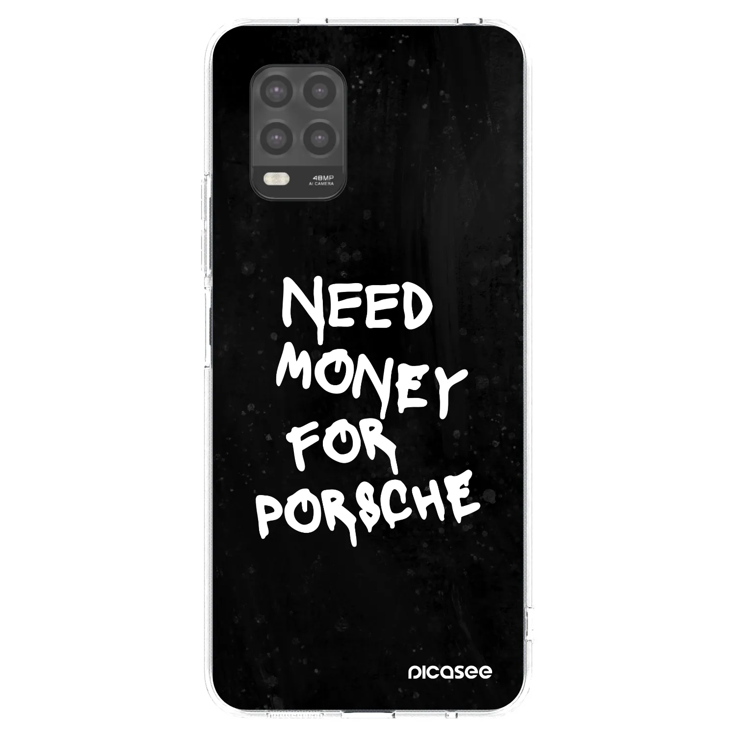 Picasee silikonowe przeźroczyste etui na Xiaomi Mi 10 Lite - Black Dollar