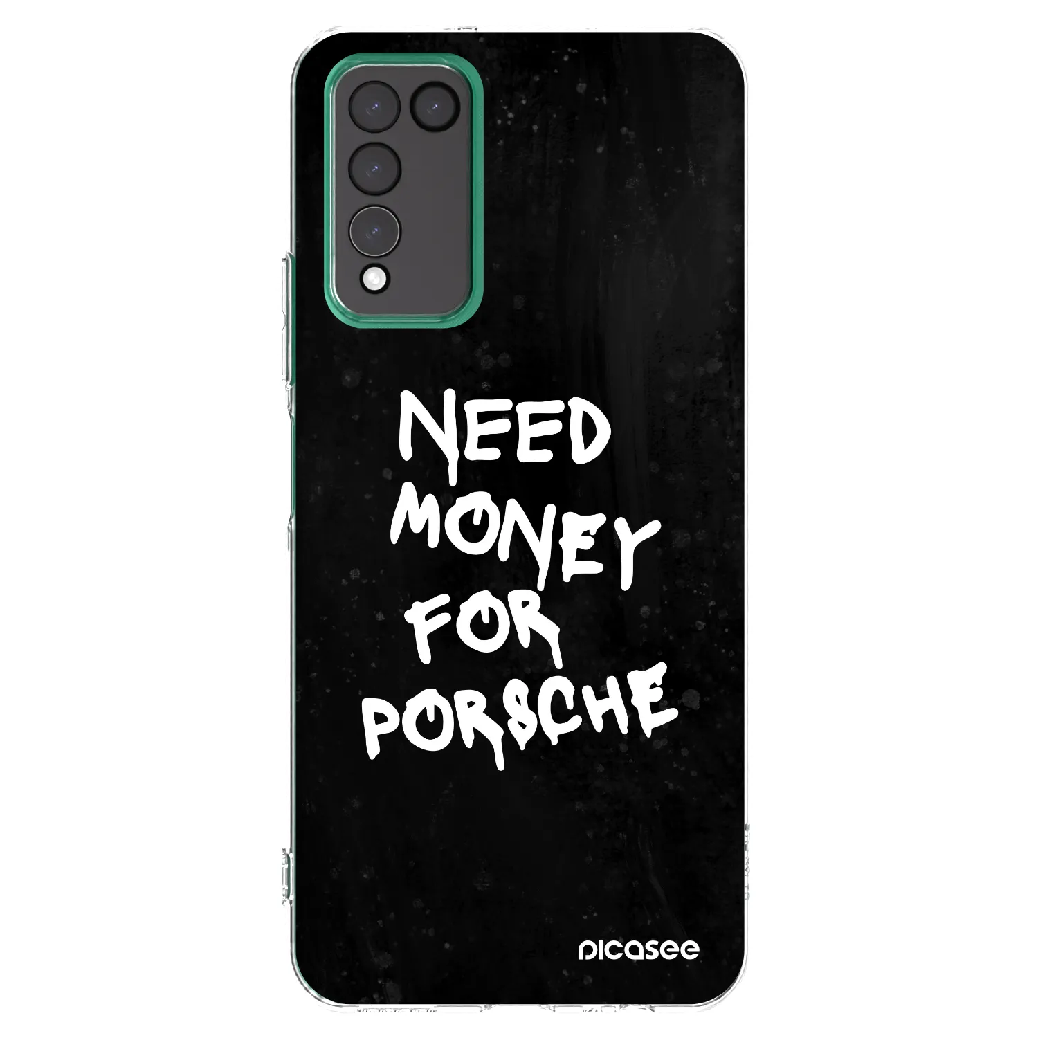 Picasee silikonowe przeźroczyste etui na Honor 10X Lite - Black Dollar