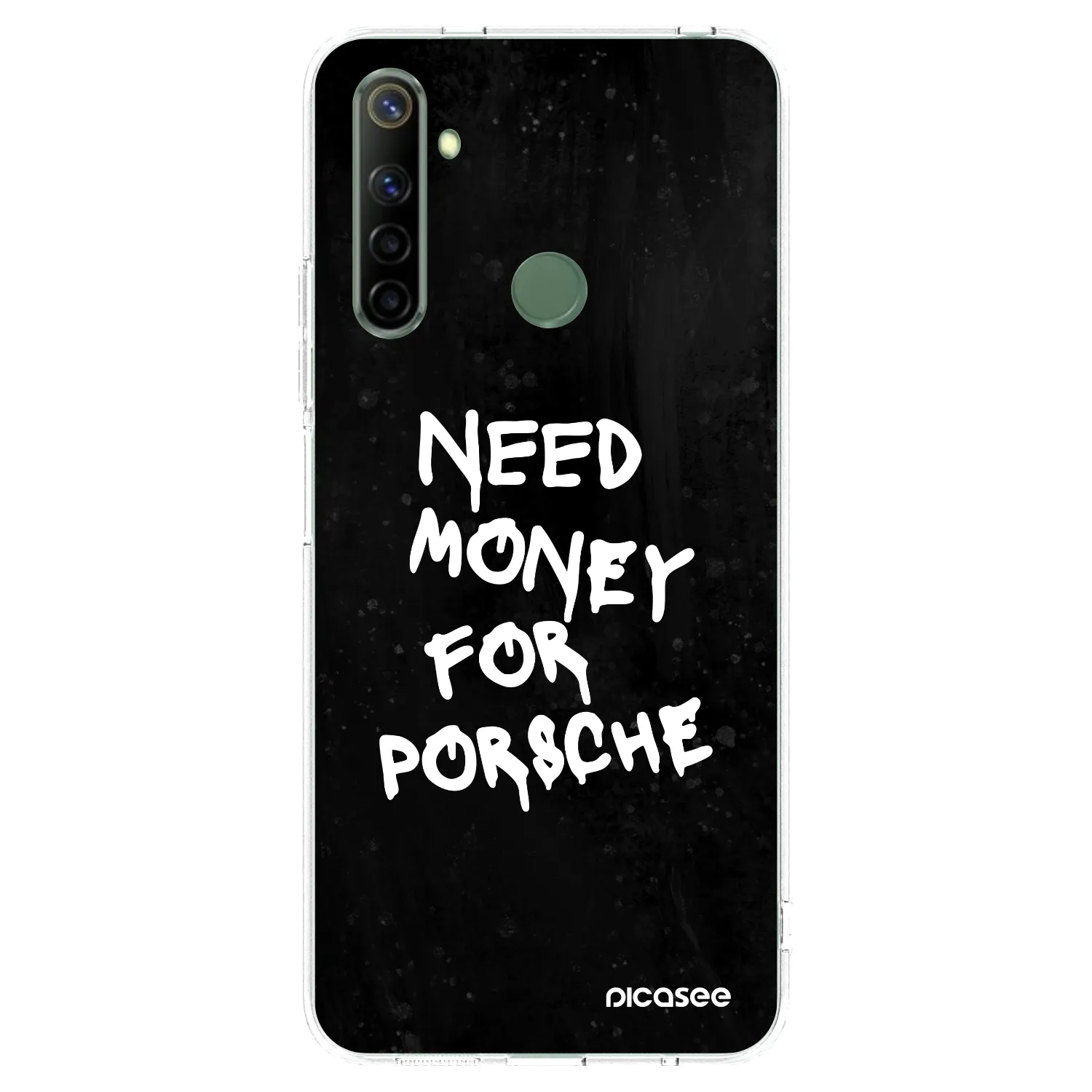 Picasee silikonowe przeźroczyste etui na Realme 6i - Black Dollar