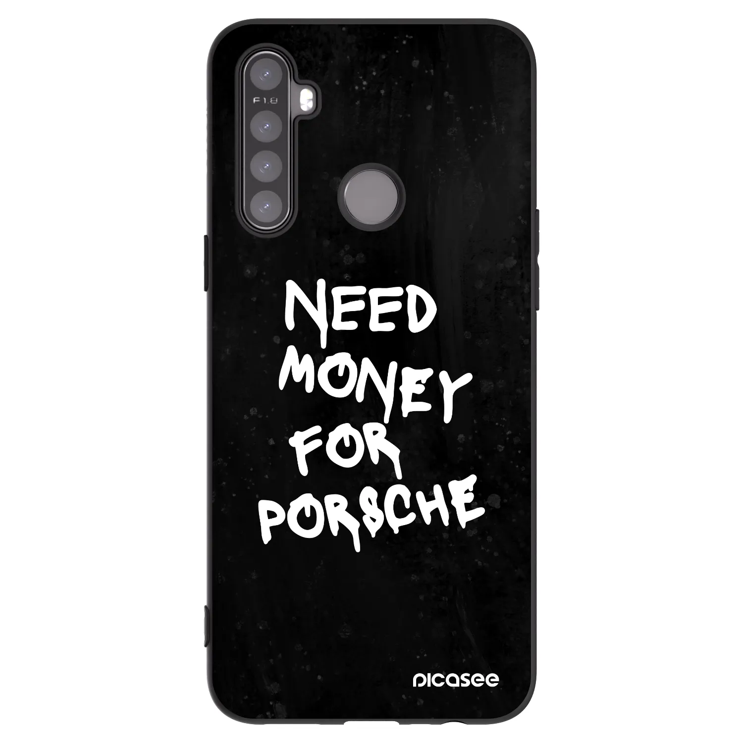 Picasee silikonowe czarne etui na Realme 5 - Black Dollar