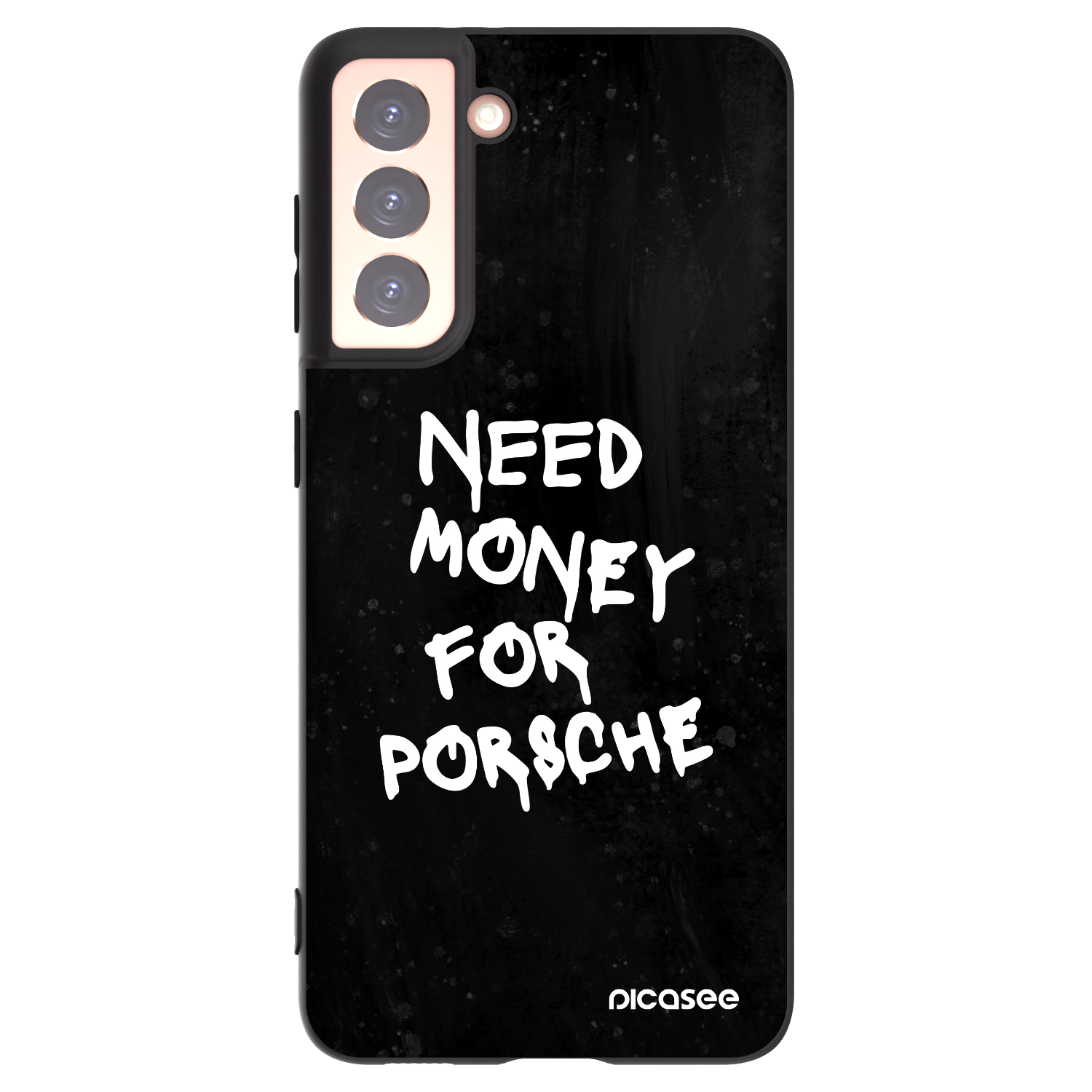 Picasee silikonowe czarne etui na Samsung Galaxy S21 5G G991B - Black Dollar