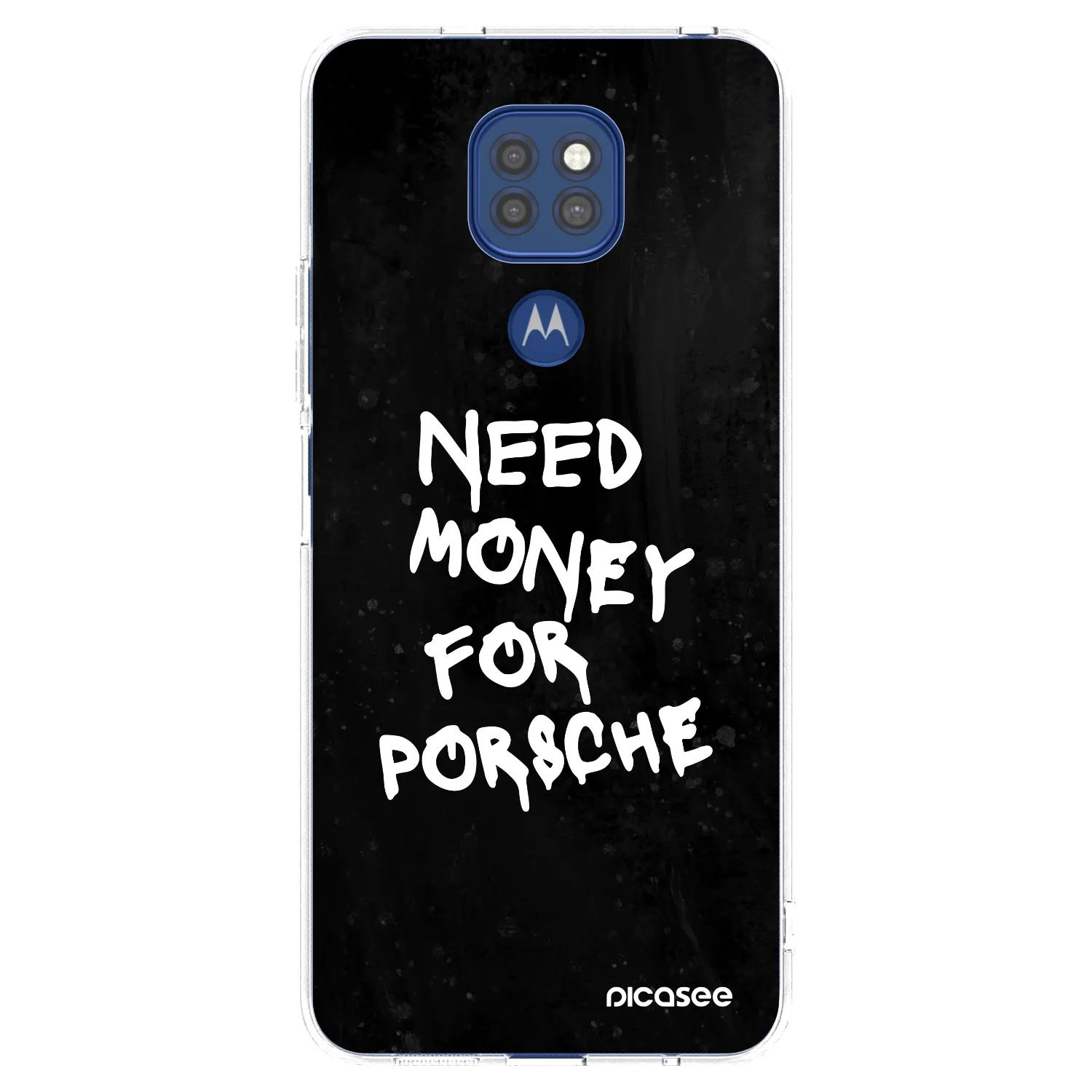 Picasee silikonowe przeźroczyste etui na Motorola Moto G9 Play - Black Dollar