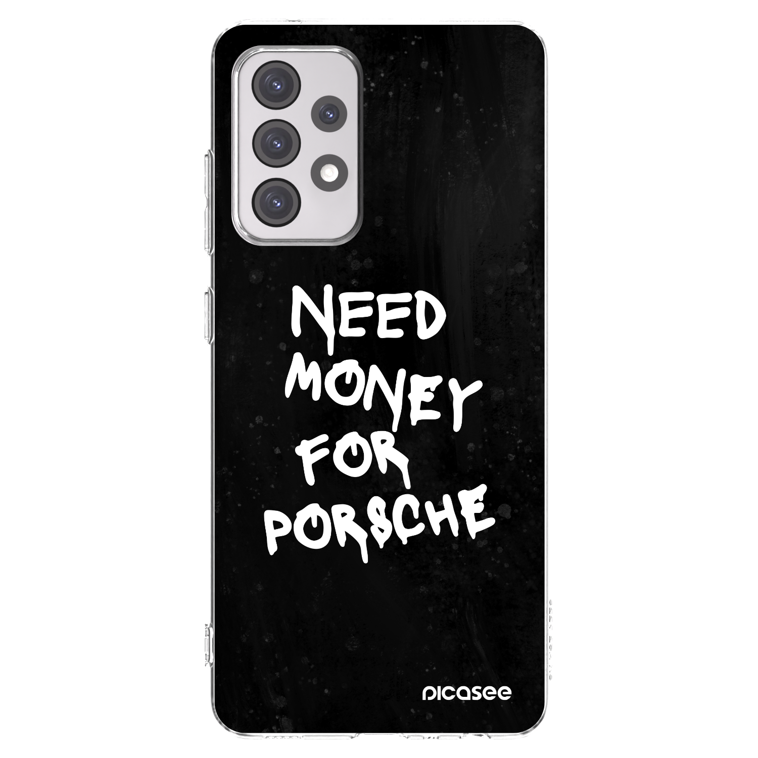 Picasee silikonowe przeźroczyste etui na Samsung Galaxy A52 5G A525F - Black Dollar