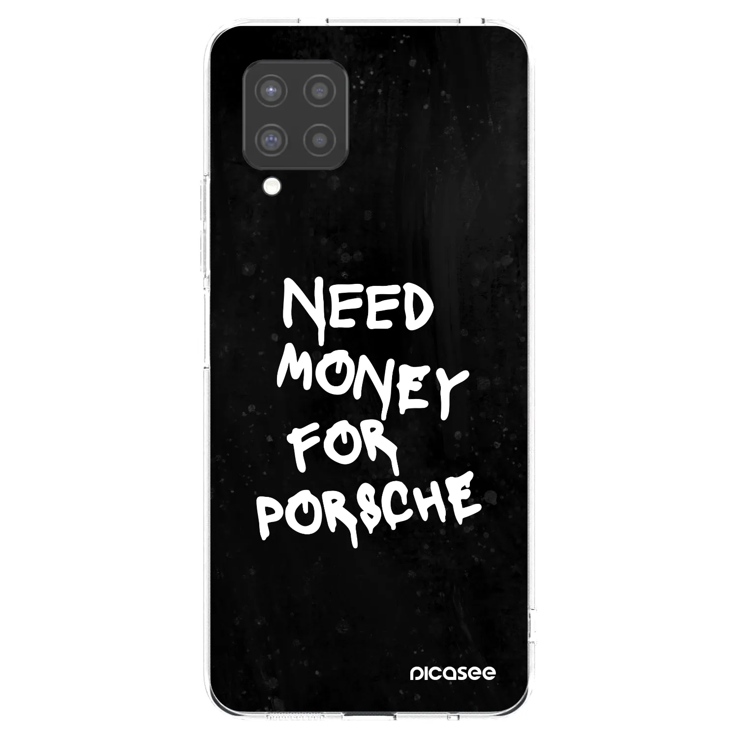 Picasee silikonowe przeźroczyste etui na Samsung Galaxy A42 A426B - Black Dollar