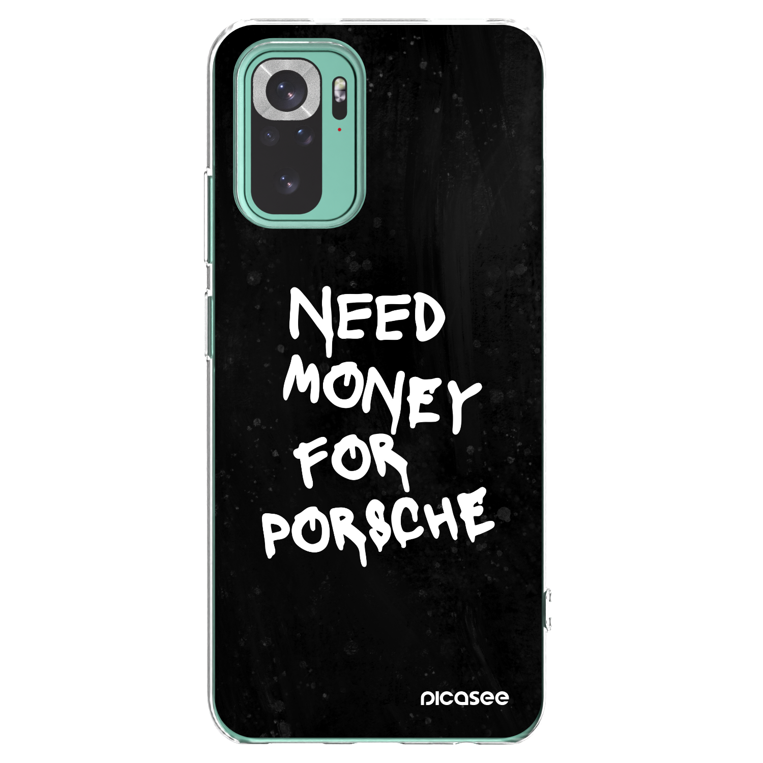 Picasee silikonowe przeźroczyste etui na Xiaomi Redmi Note 10 Pro - Black Dollar