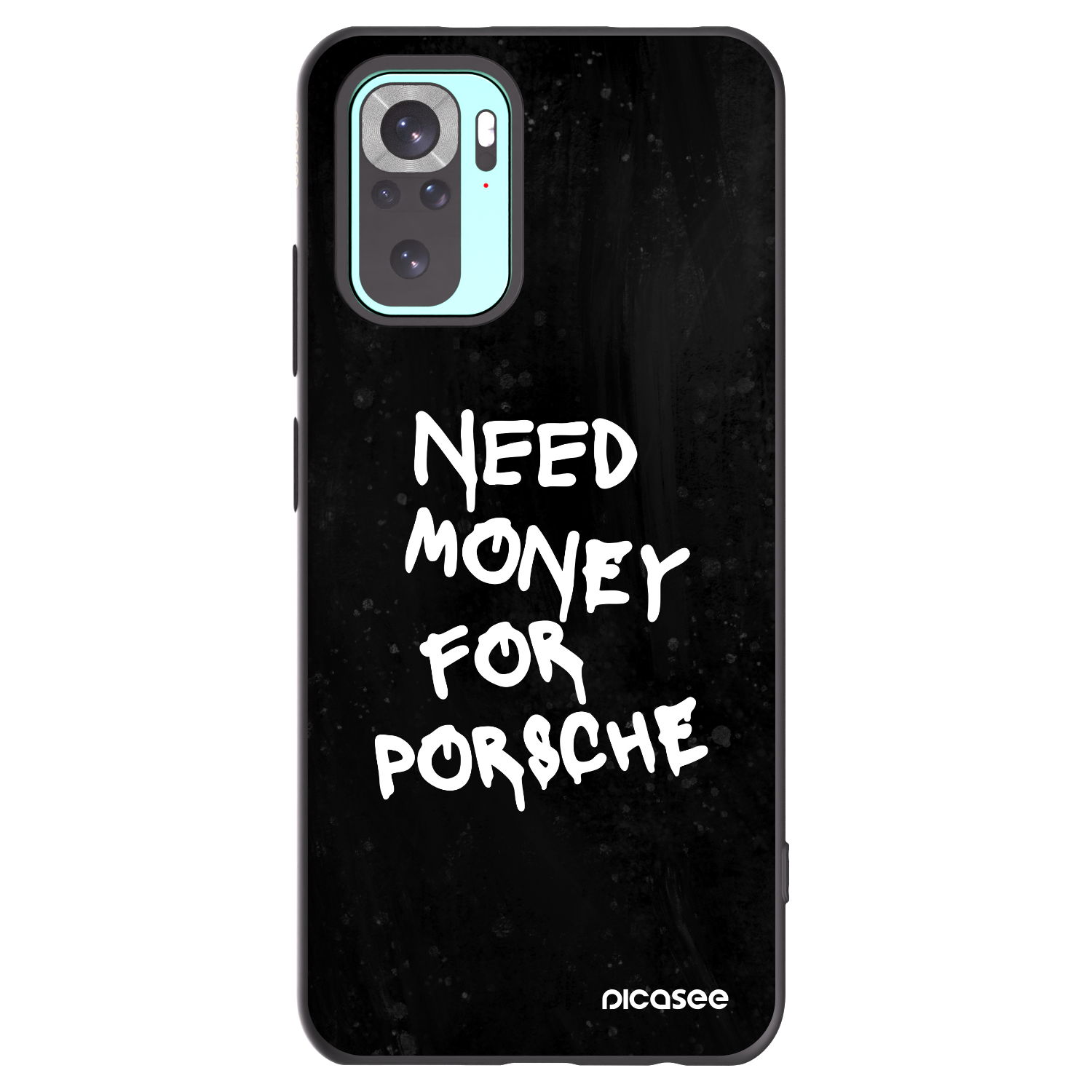 Picasee silikonowe czarne etui na Xiaomi Redmi Note 10 Pro - Black Dollar