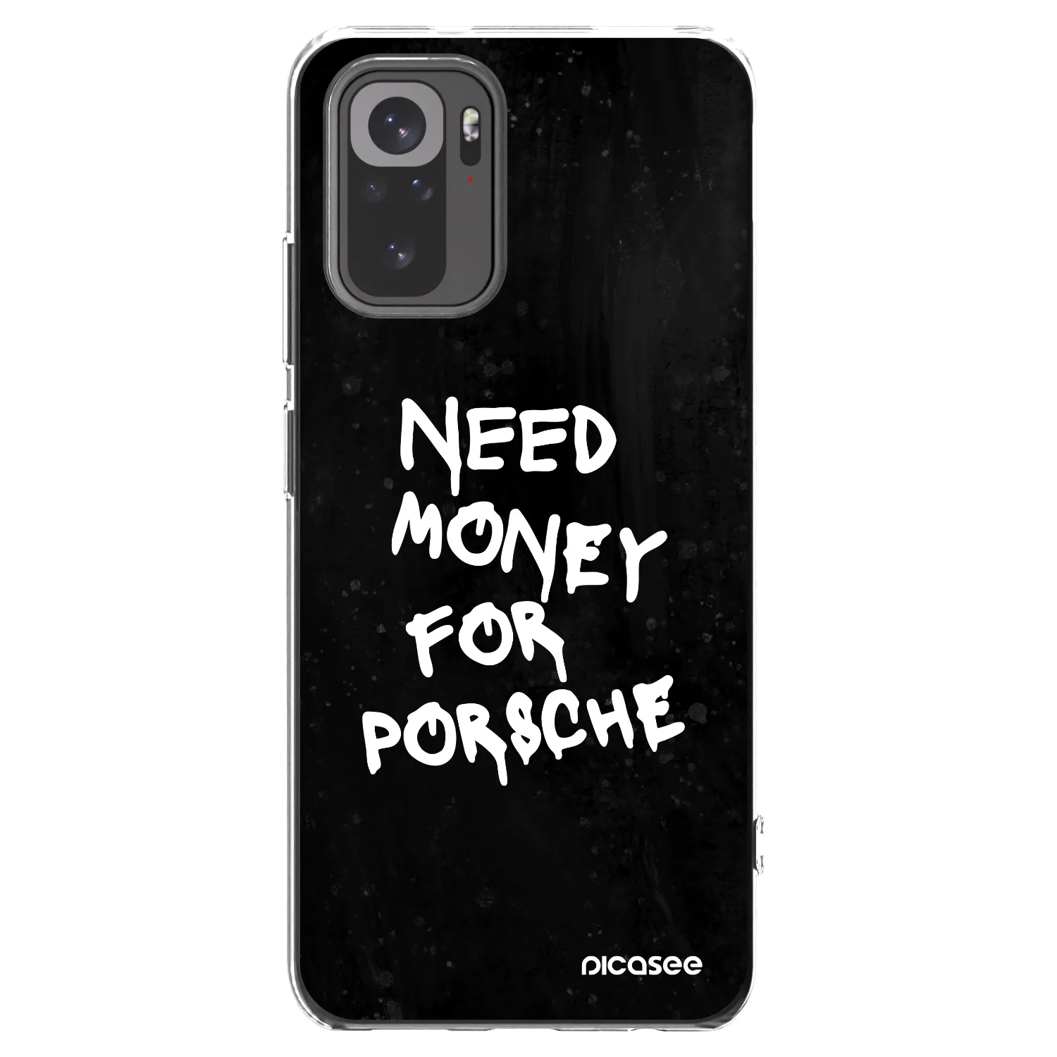 Picasee silikonowe przeźroczyste etui na Xiaomi Redmi Note 10S - Black Dollar