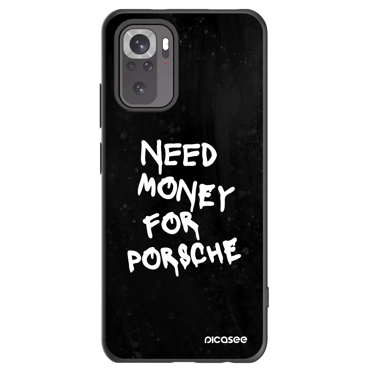 Picasee silikonowe czarne etui na Xiaomi Redmi Note 10S - Black Dollar