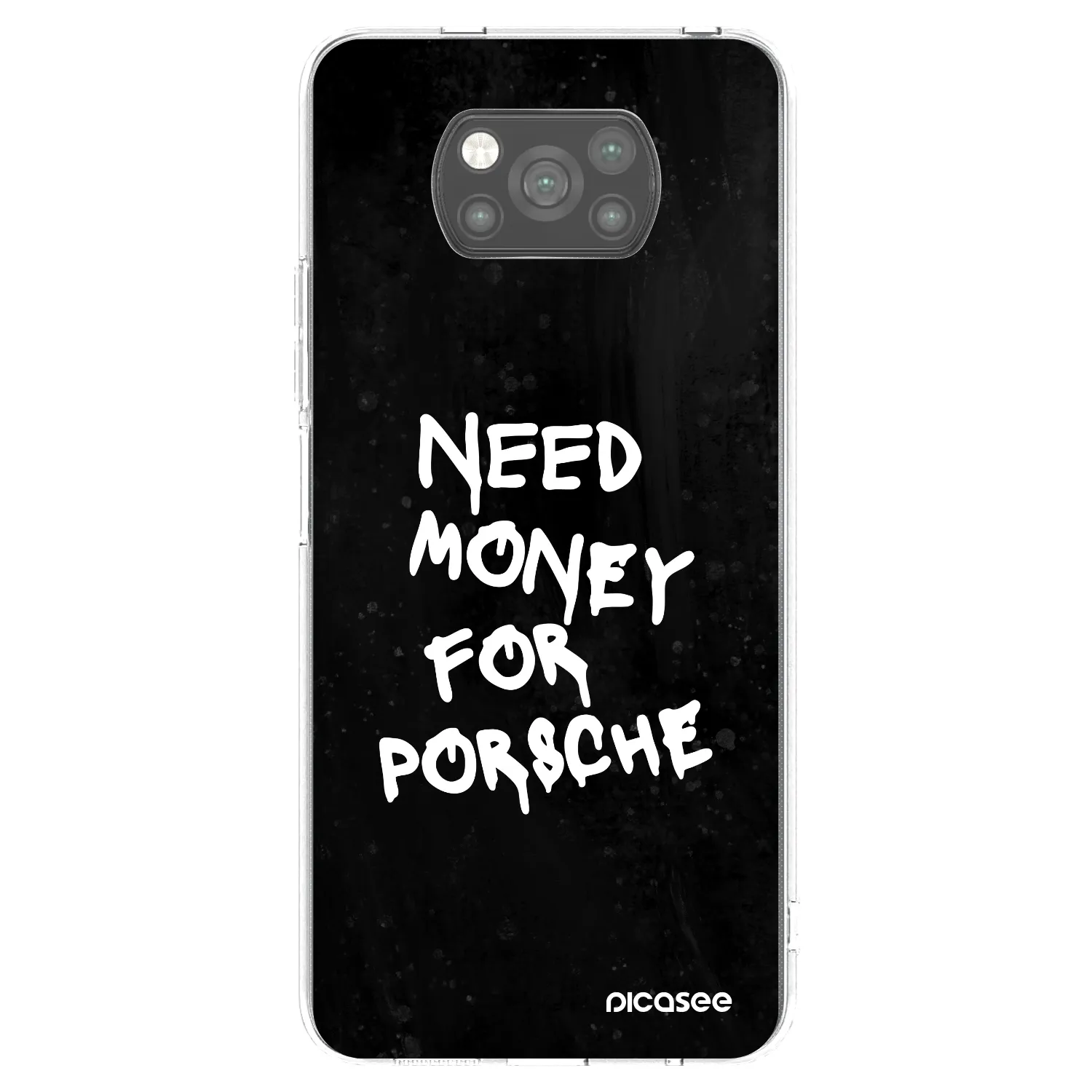 Picasee silikonowe czarne etui na Xiaomi Poco X3 Pro - Black Dollar