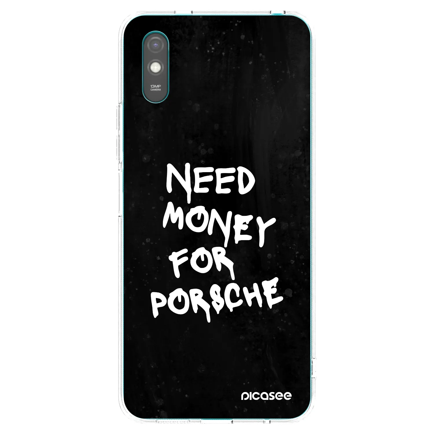 Picasee silikonowe przeźroczyste etui na Xiaomi Redmi 9AT - Black Dollar