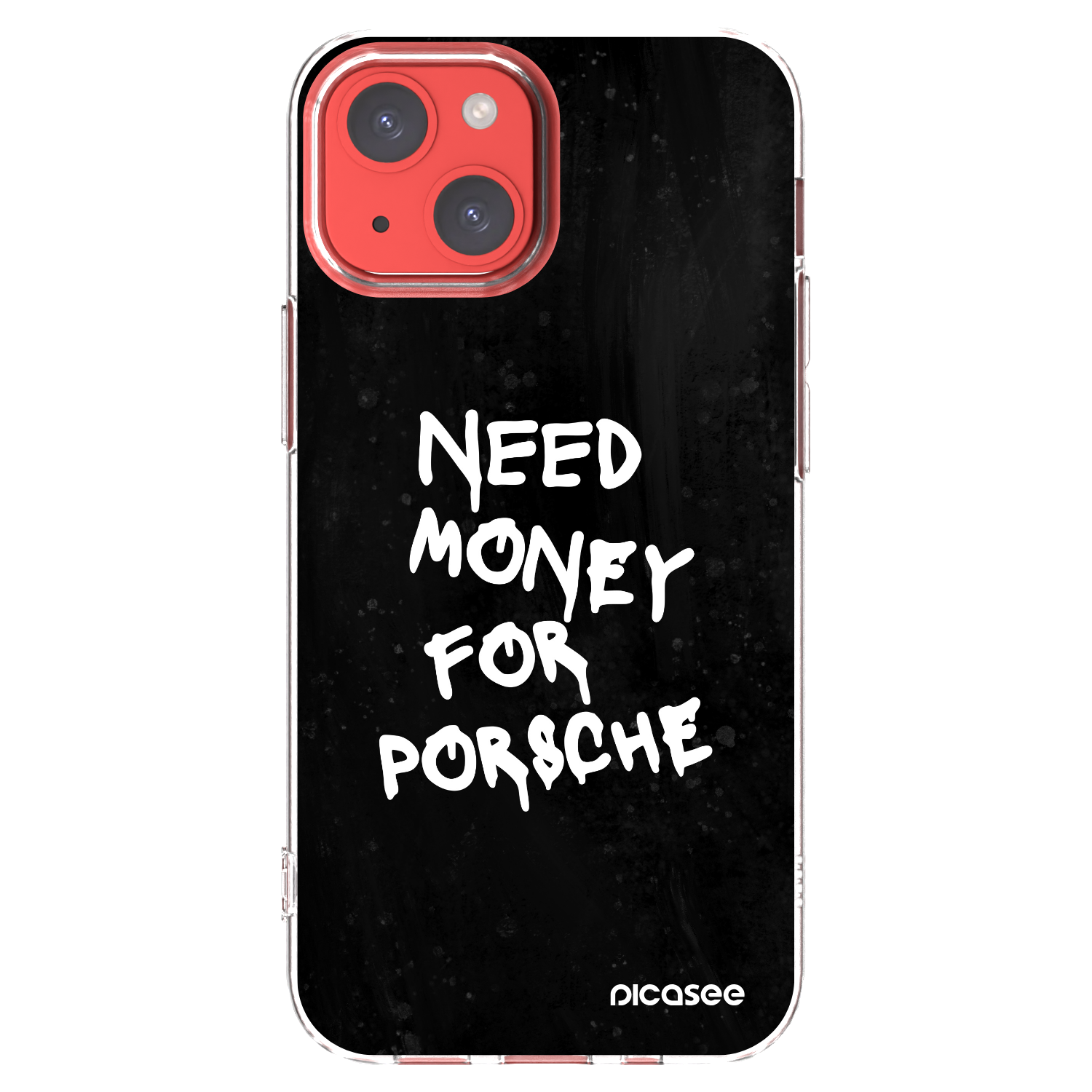 Picasee silikonowe przeźroczyste etui na Apple iPhone 13 mini - Black Dollar