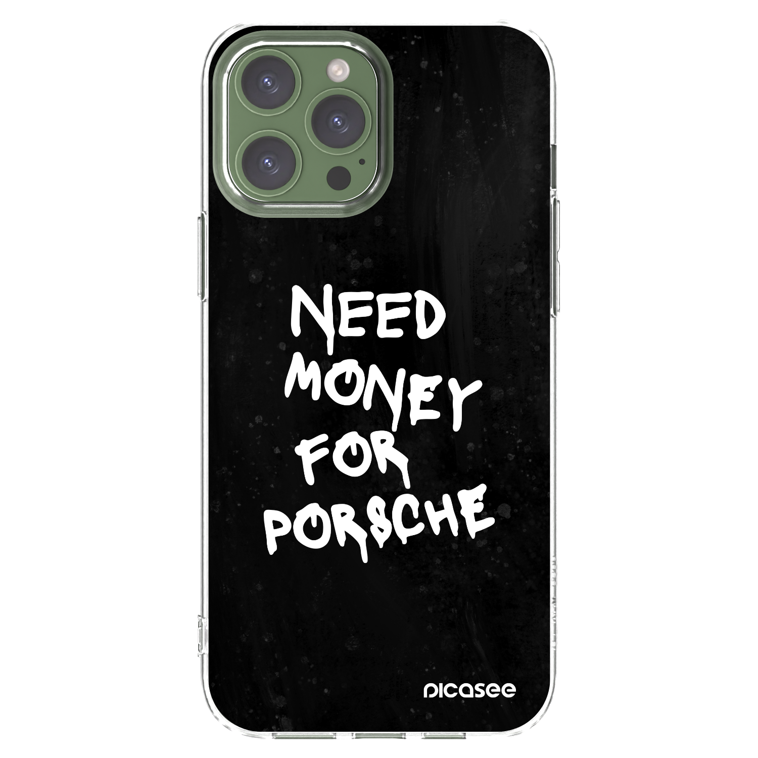 Picasee silikonowe przeźroczyste etui na Apple iPhone 13 Pro Max - Black Dollar