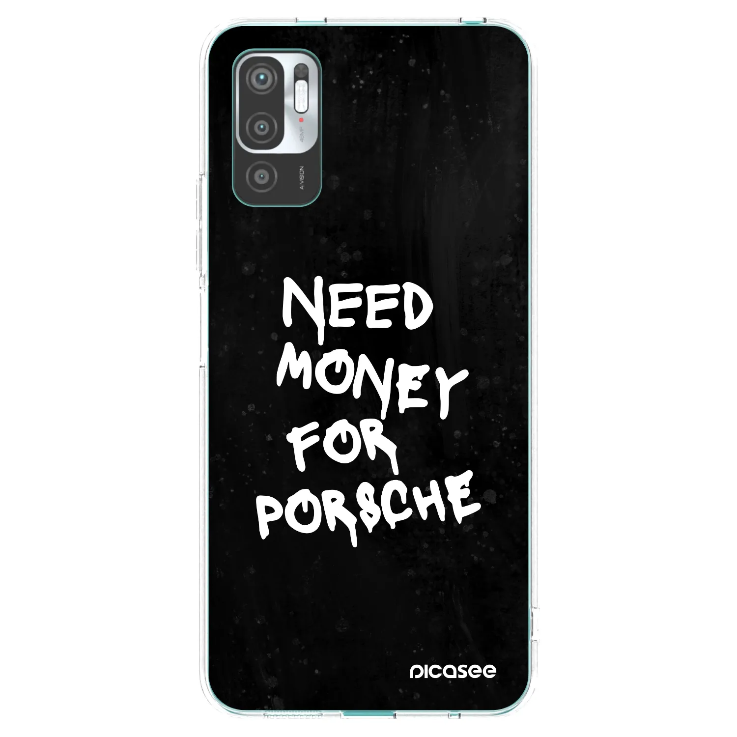 Picasee silikonowe przeźroczyste etui na Xiaomi Redmi Note 10 5G - Black Dollar