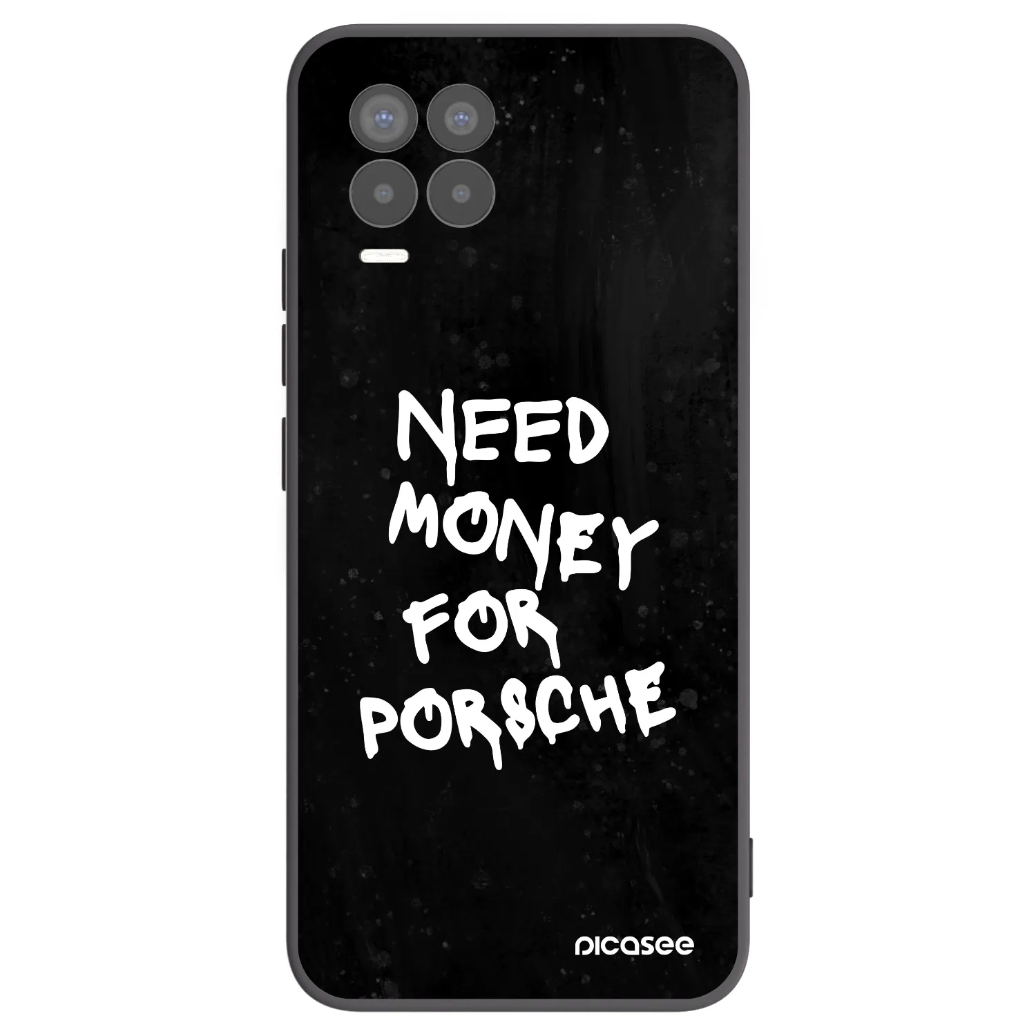 Picasee silikonowe czarne etui na Realme 8 4G - Black Dollar
