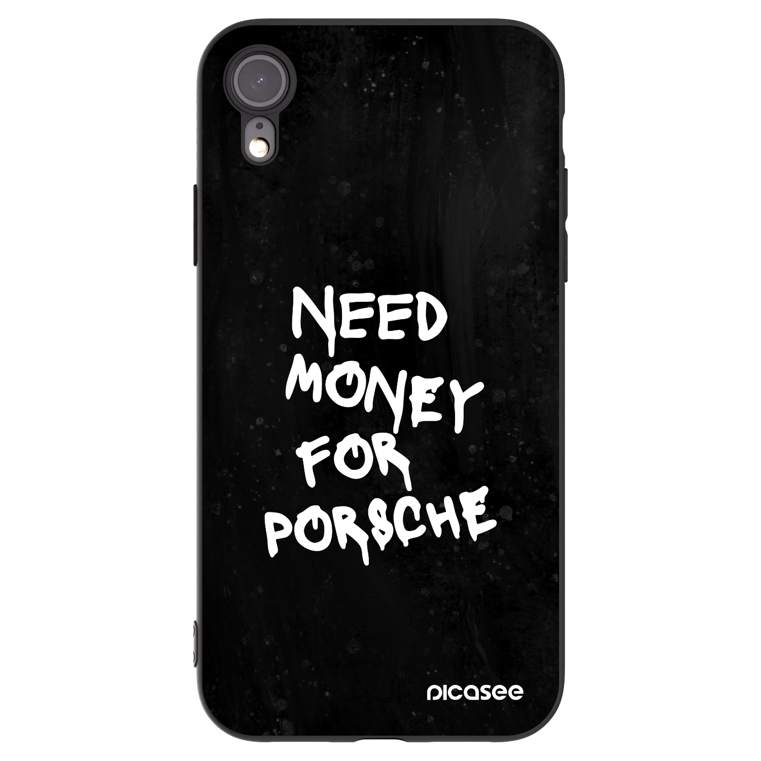 Picasee silikonowe czarne etui na Apple iPhone XR - Black Dollar