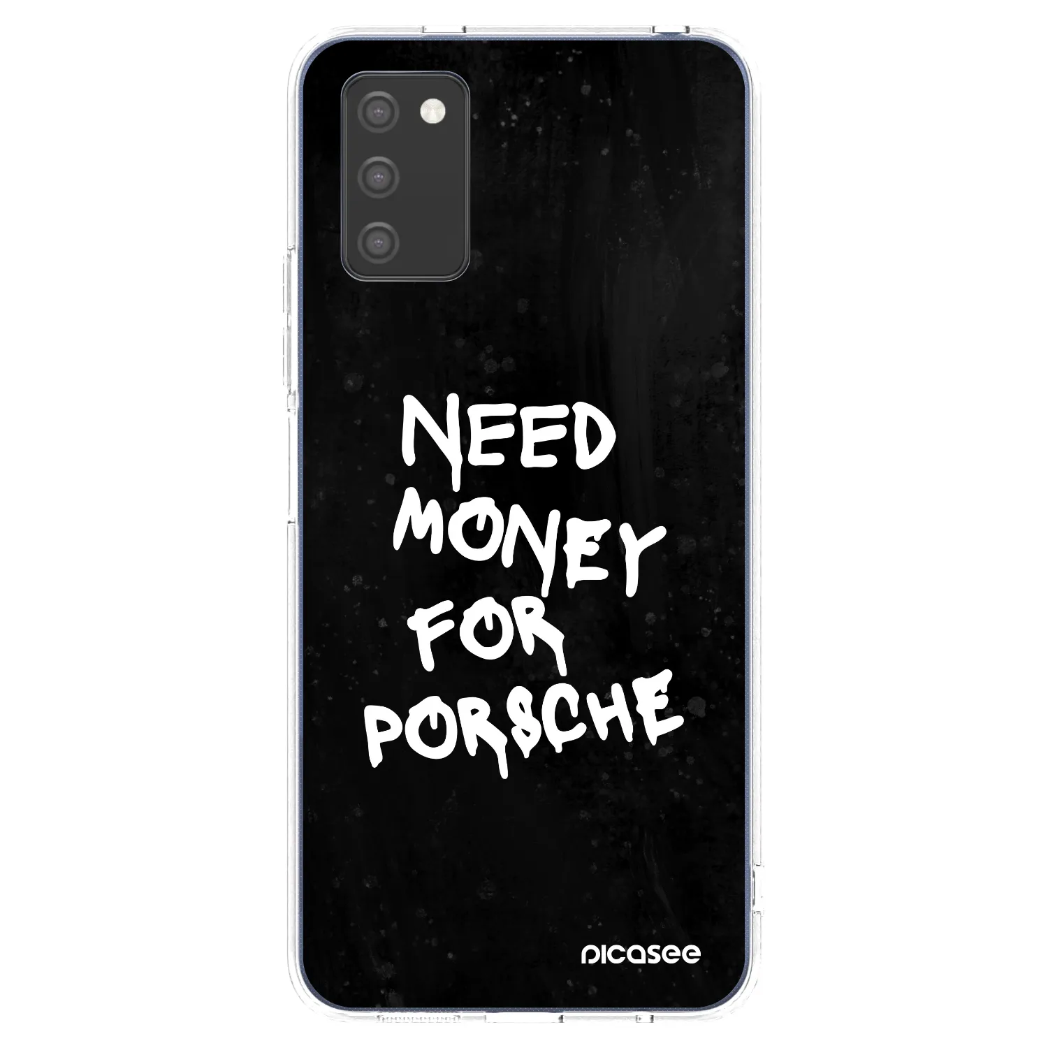 Picasee silikonowe przeźroczyste etui na Samsung Galaxy A02s A025G - Black Dollar