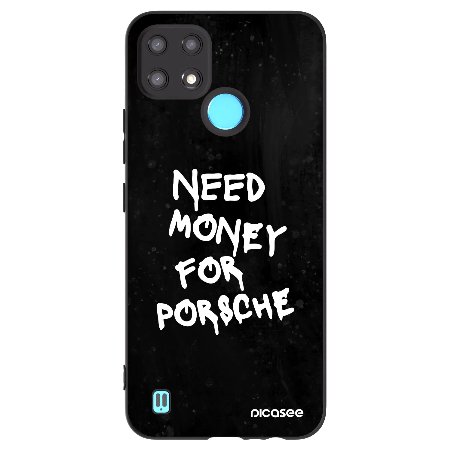 Picasee silikonowe czarne etui na Realme C21 - Black Dollar
