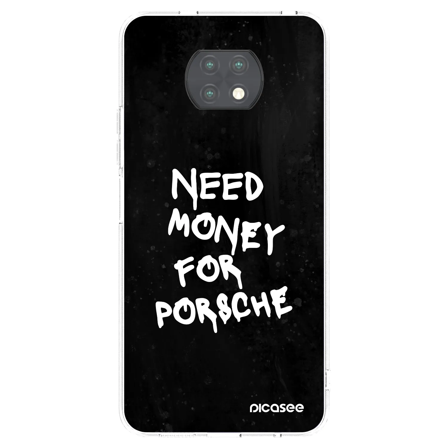 Picasee silikonowe przeźroczyste etui na Xiaomi Redmi Note 9T - Black Dollar