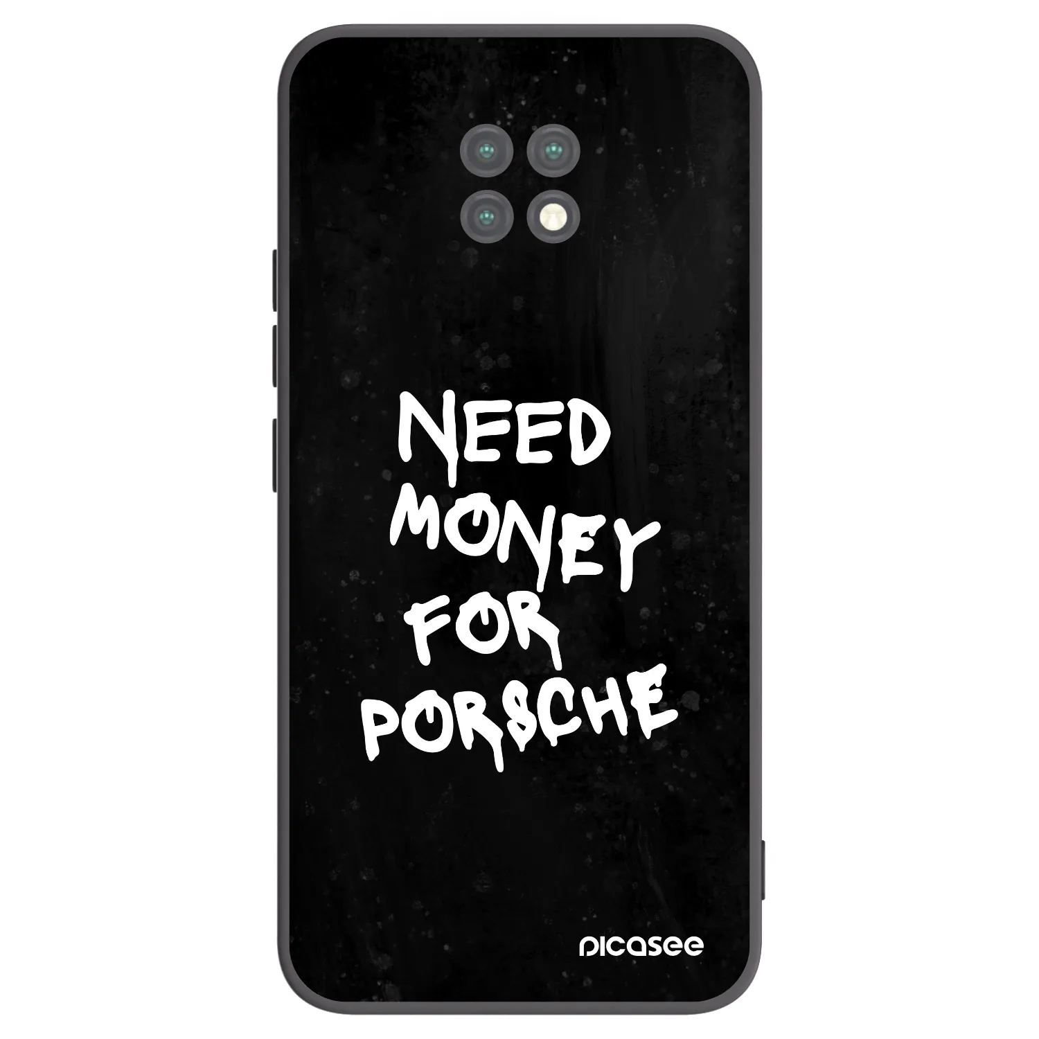 Picasee silikonowe czarne etui na Xiaomi Redmi Note 9T - Black Dollar