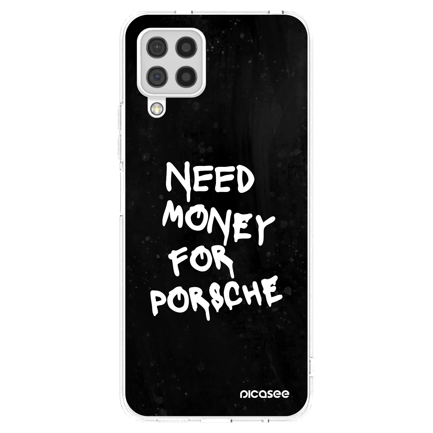 Picasee silikonowe przeźroczyste etui na Samsung Galaxy A22 A225F 4G - Black Dollar