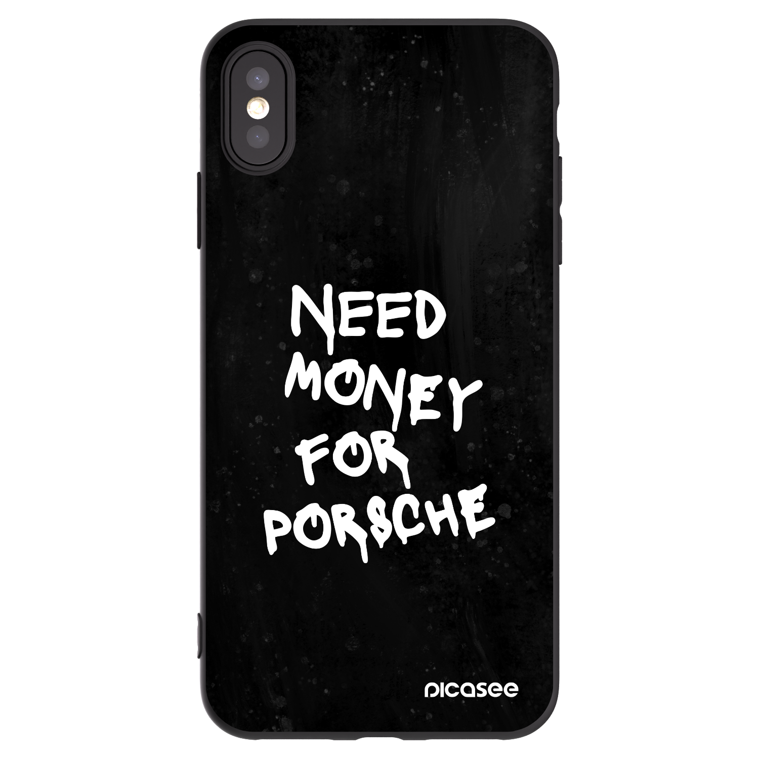Picasee silikonowe czarne etui na Apple iPhone XS Max - Black Dollar