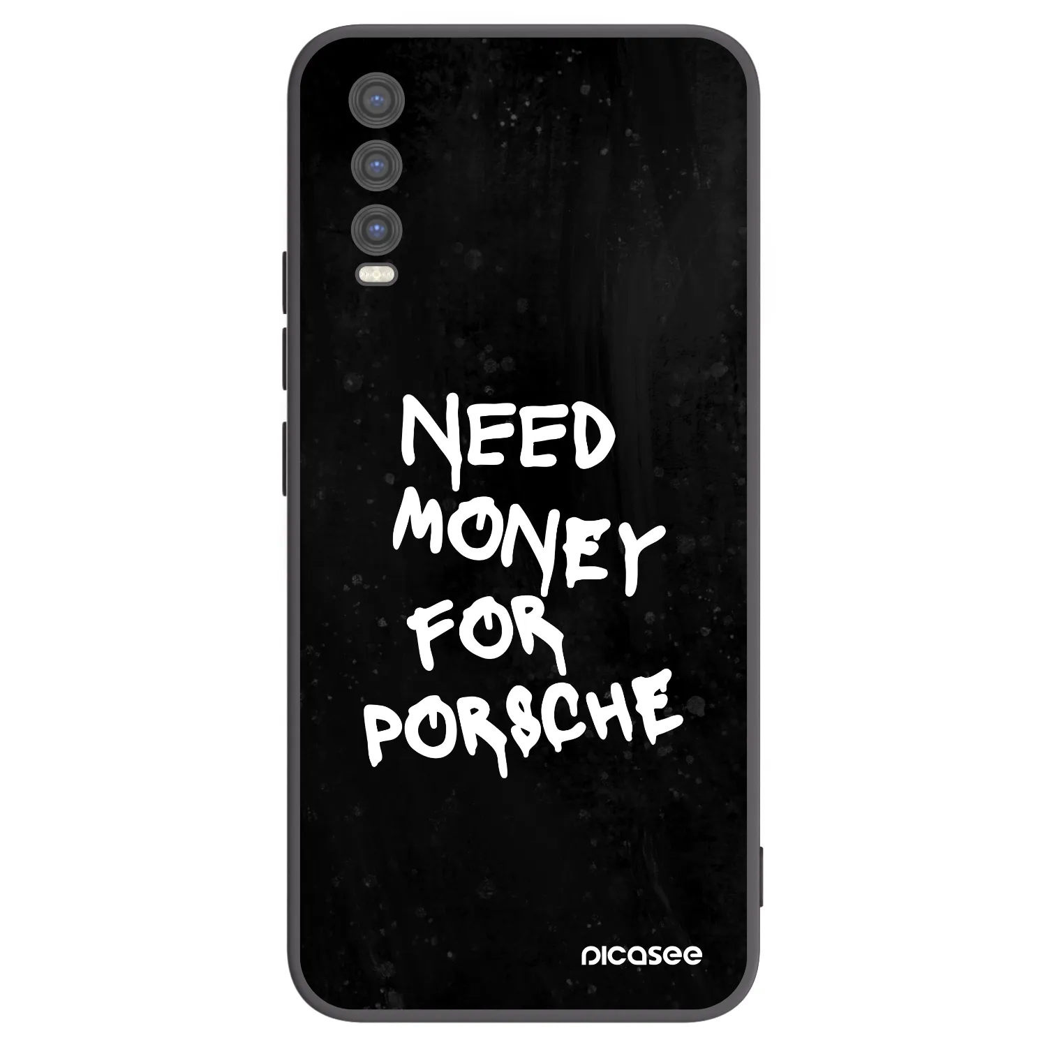 Picasee silikonowe czarne etui na Vivo Y20s - Black Dollar